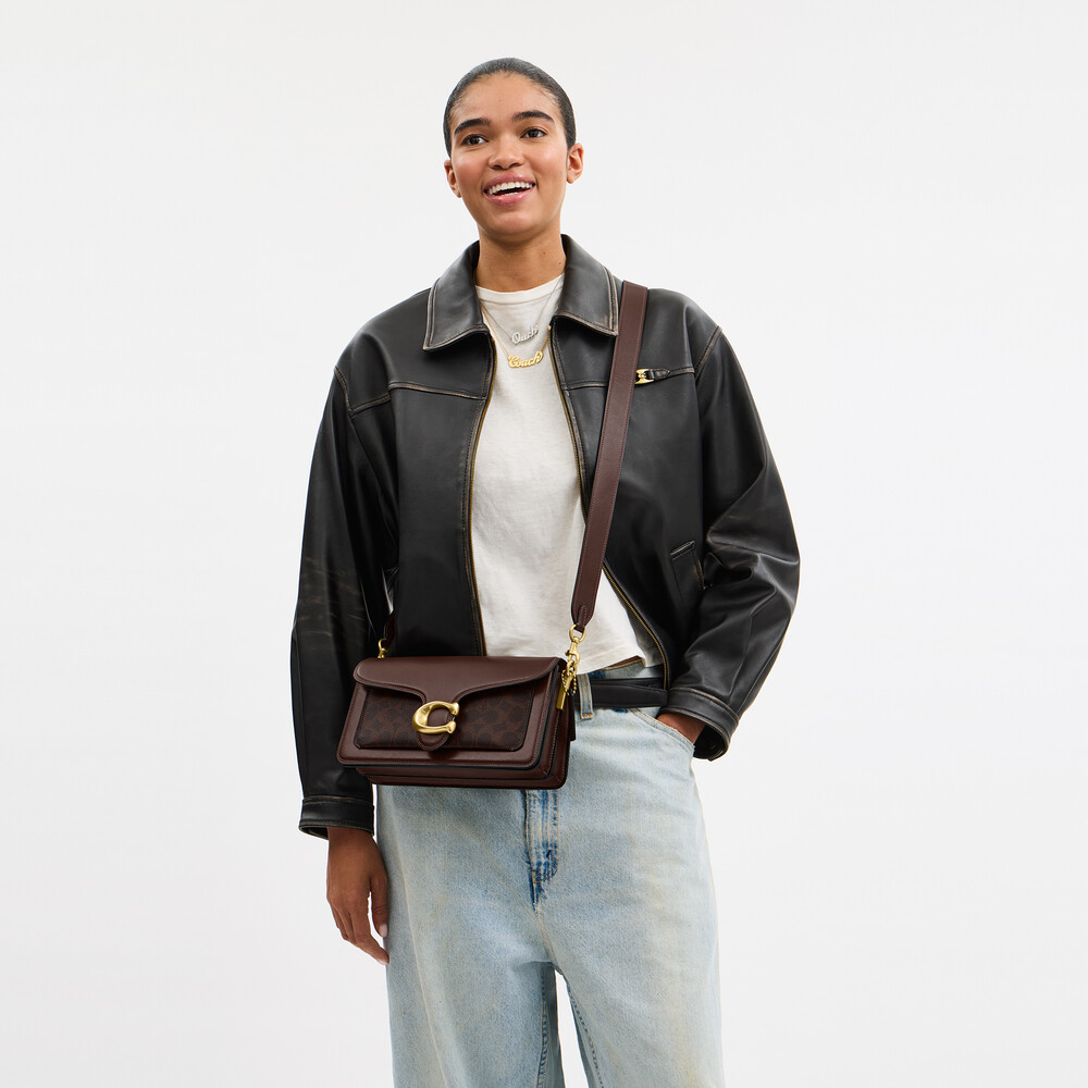 Coach Tabby Shoulder Bag 26 In Signature Canvas - DARK BROWN