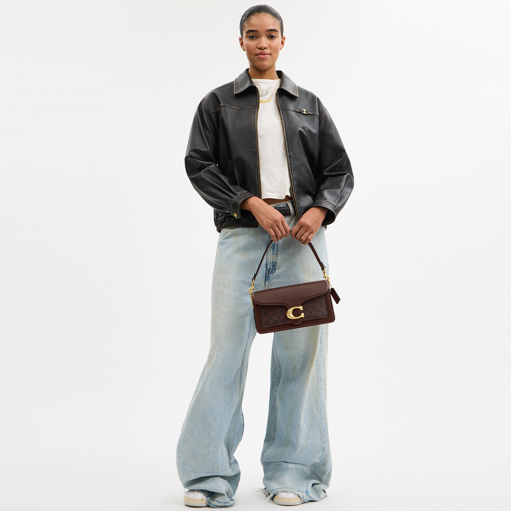 Coach Tabby Shoulder Bag 26 In Signature Canvas - DARK BROWN