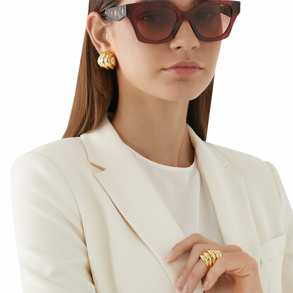Coach Quilted Tabby D-frame Sunglasses - Brown