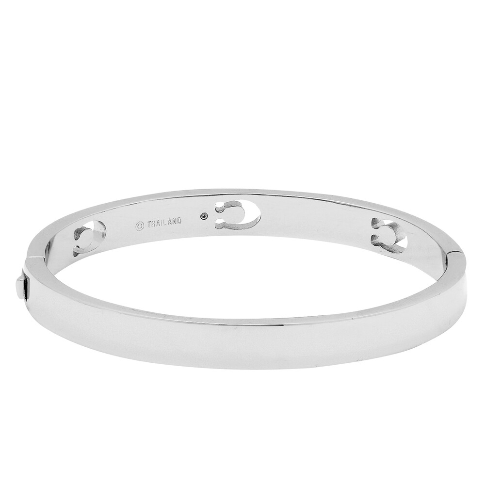 Coach Signature Stone Boxed Bangle - Sillver