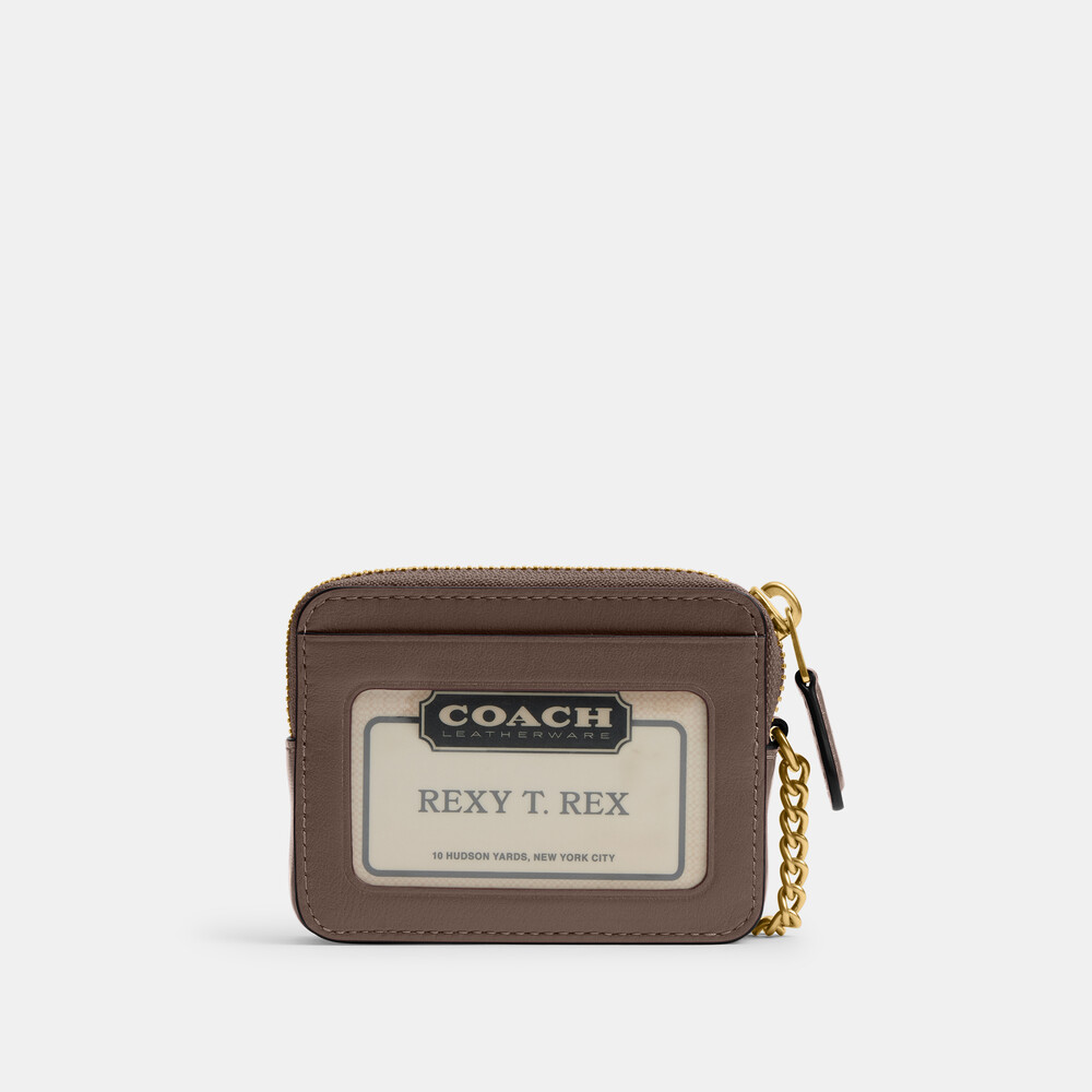 Coach Essential Chain Card Case - Brown