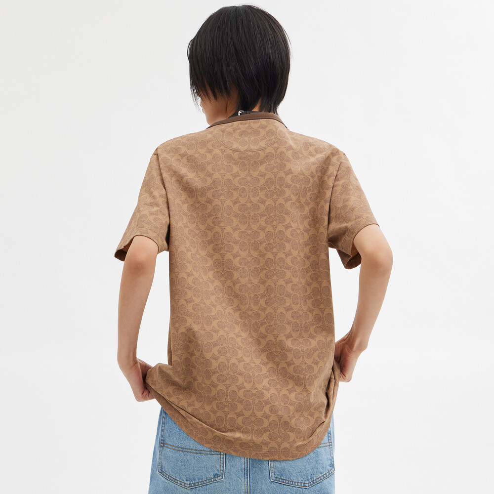 Coach Signature T-shirt - BEIGE