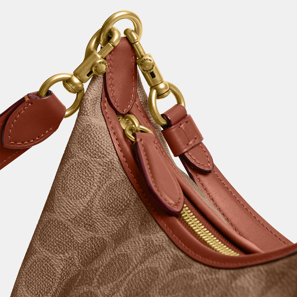 Coach Juliet Shoulder Bag In Signature Canvas - Light/Pastel Brown