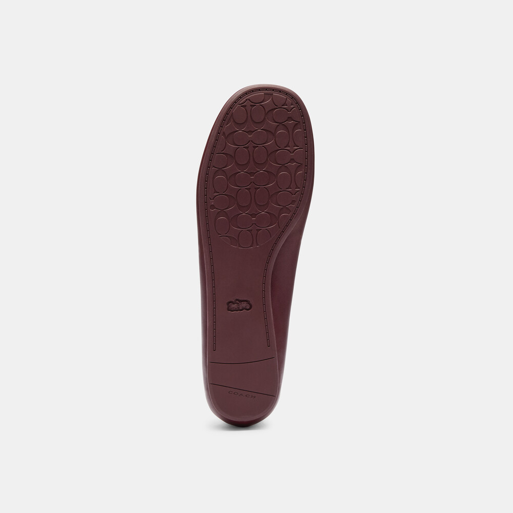 Coach Houston Ballet Flat - BURGUNDY