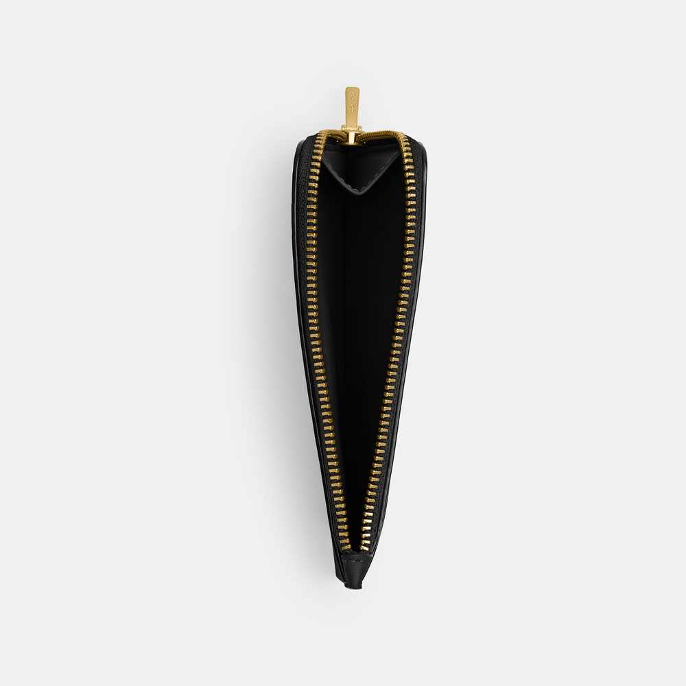 Coach New York Zip Card Case - Black