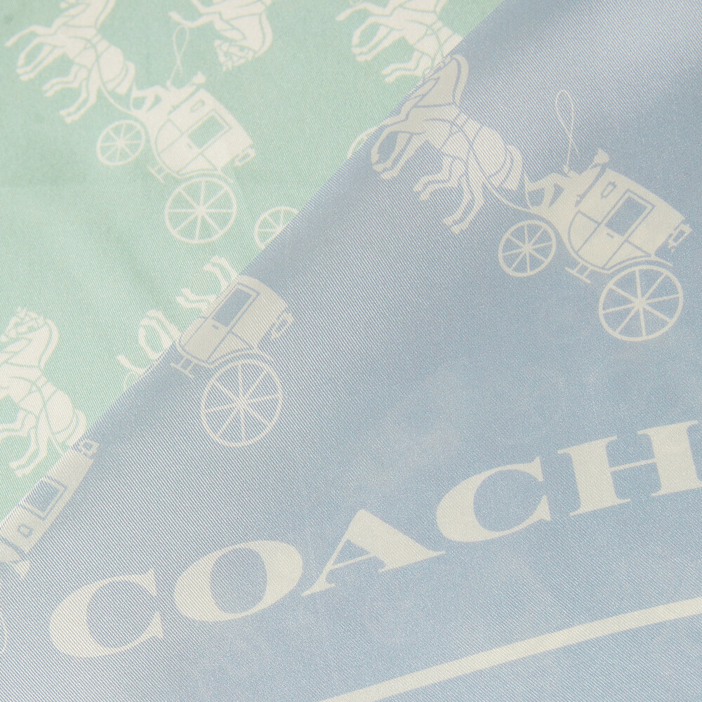 Coach Horse And Carriage Square Scarf In Silk - Multi Colour