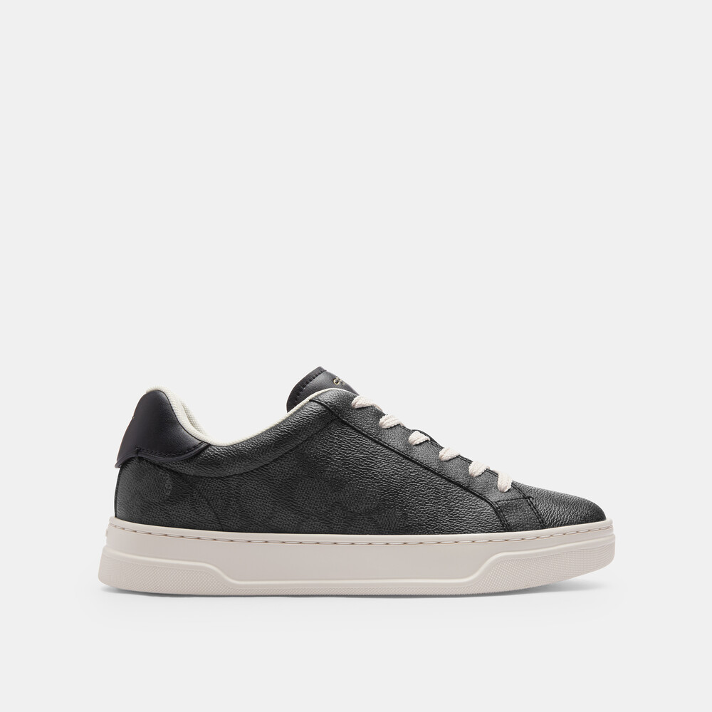 Coach High Line Sneaker In Signature Canvas - Black