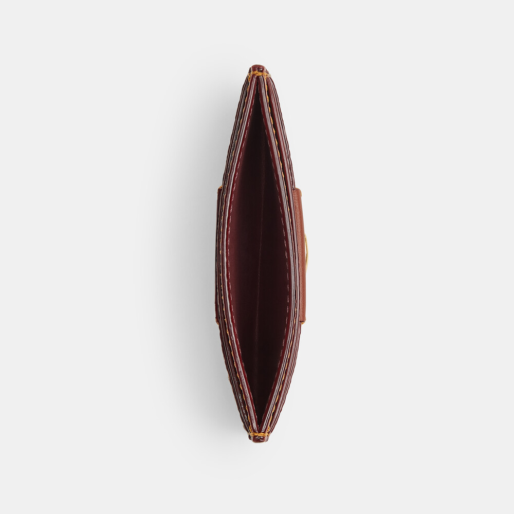 Coach Essential Card Case In Signature Canvas - Light/Pastel Brown