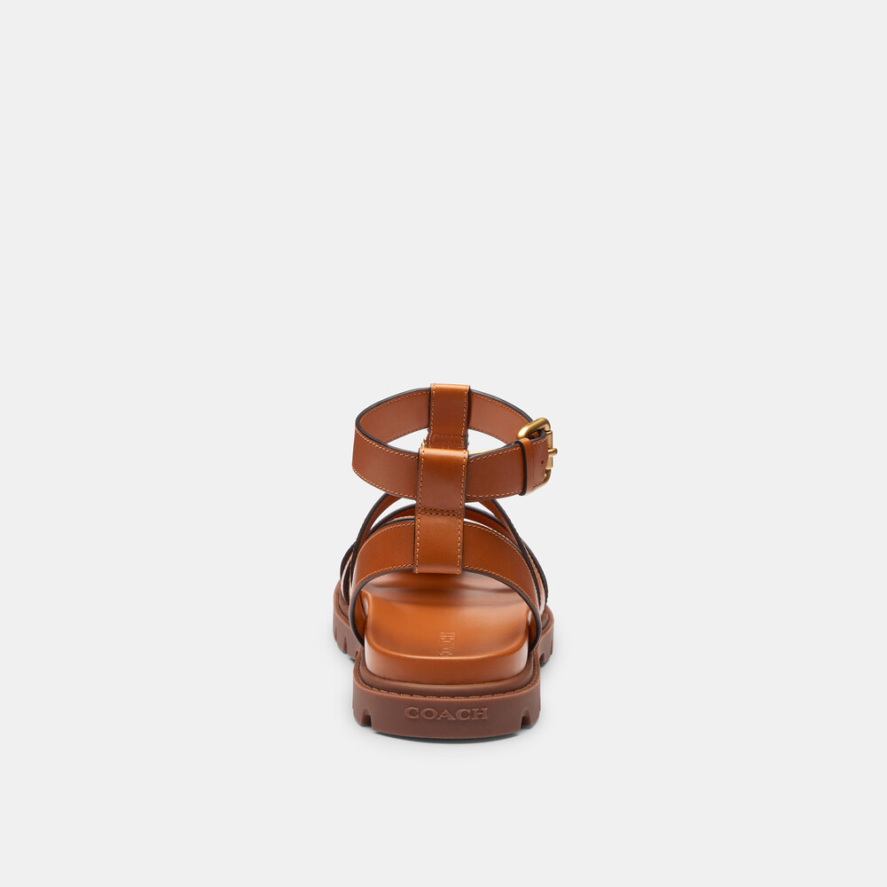 Coach Sculpted C Fisherman Sandal - Brown