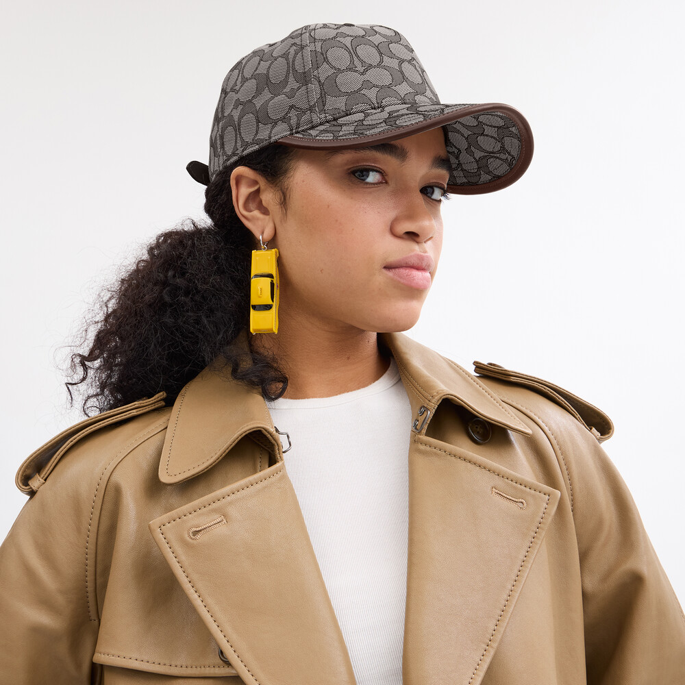 Coach Signature C Jacquard Baseball Hat - Dbrown