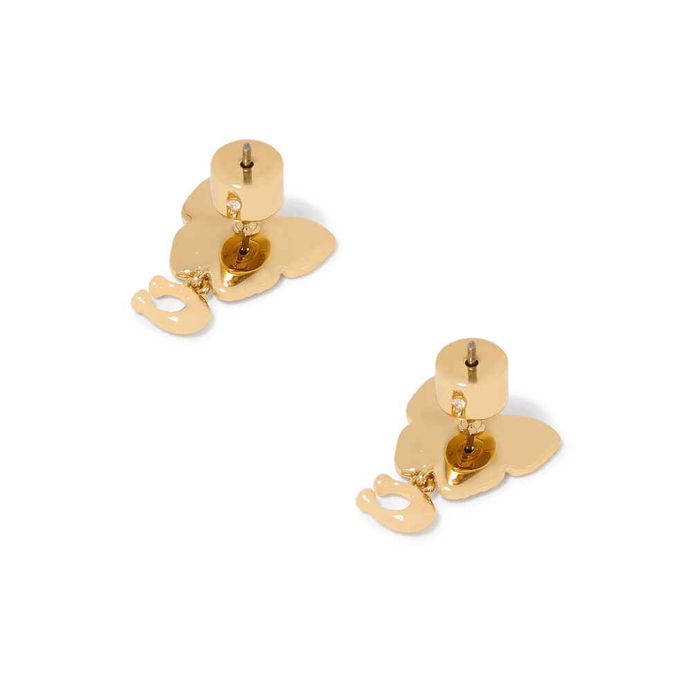 Coach Butterfly Signature Stud Earrings - Gold