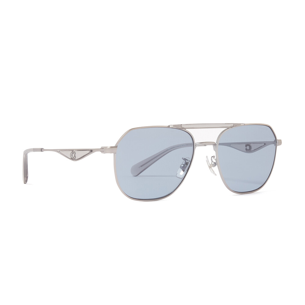 Coach C Hardware Metal Navigator Sunglasses - Blue