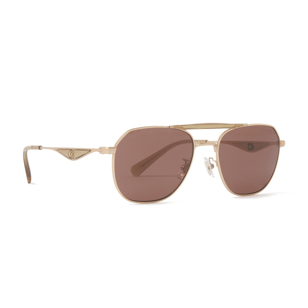 Coach C Hardware Metal Navigator Sunglasses - Green