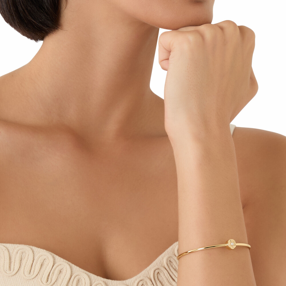 Coach Tearose Thin Cuff Bracelet - Gold