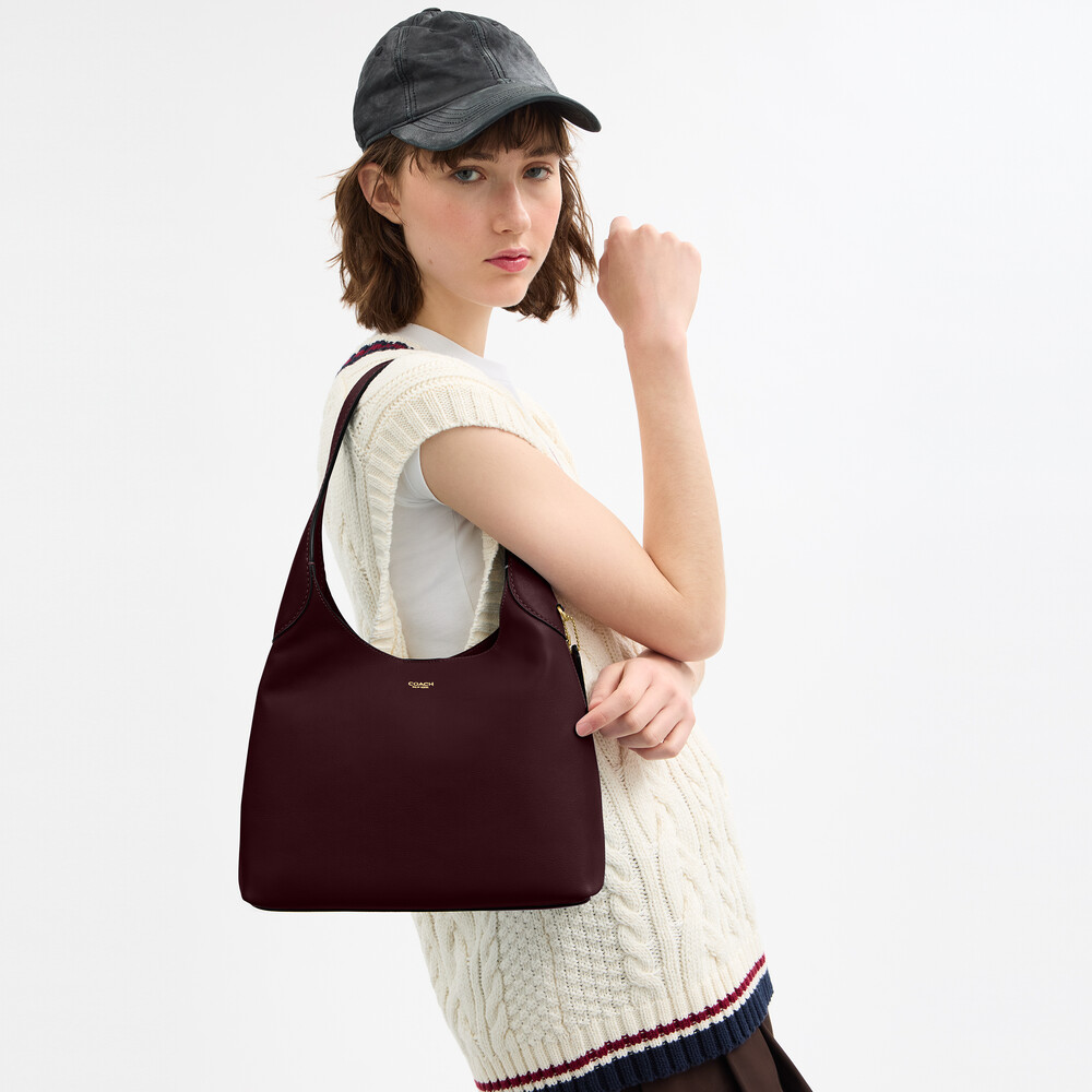 Coach Brooklyn Shoulder Bag 28 - BURGUNDY