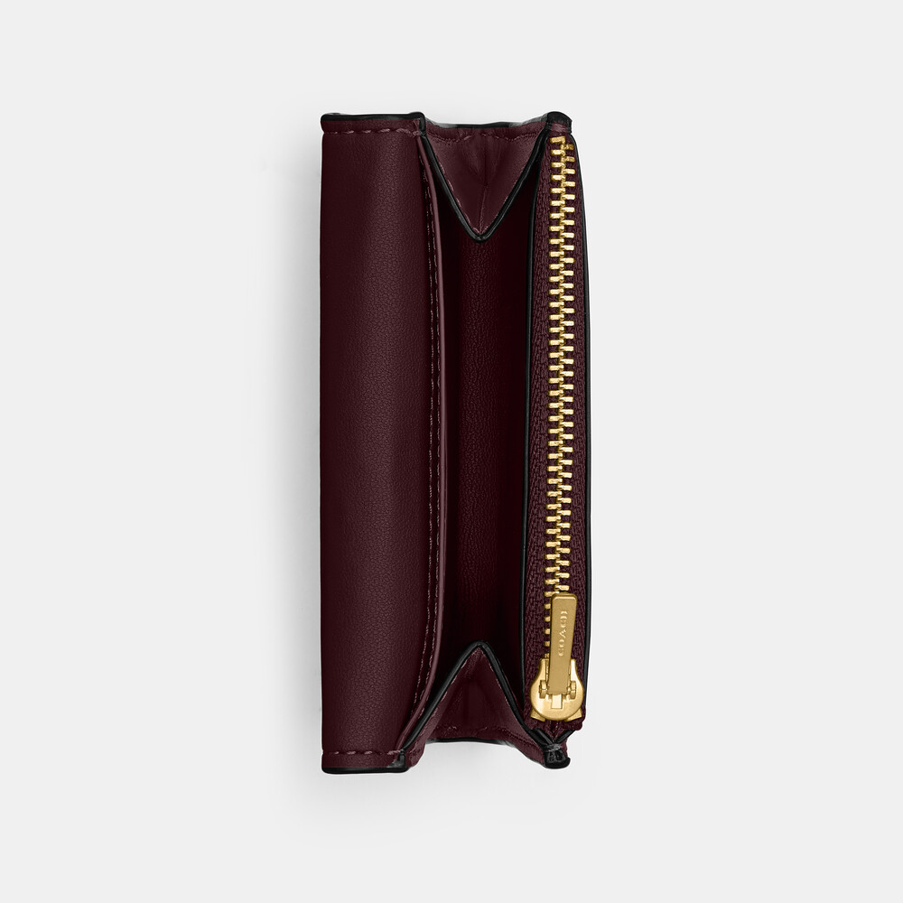 Coach Essential Flap Card Case - BURGUNDY