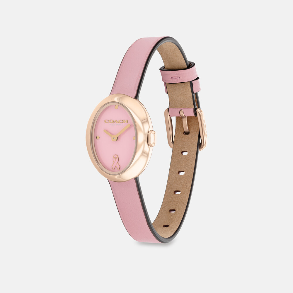 Coach Sammy Leather Watch, 22.5mm - Pink