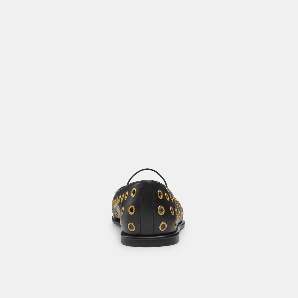 Coach Emilia Mary Jane With Grommets - Black