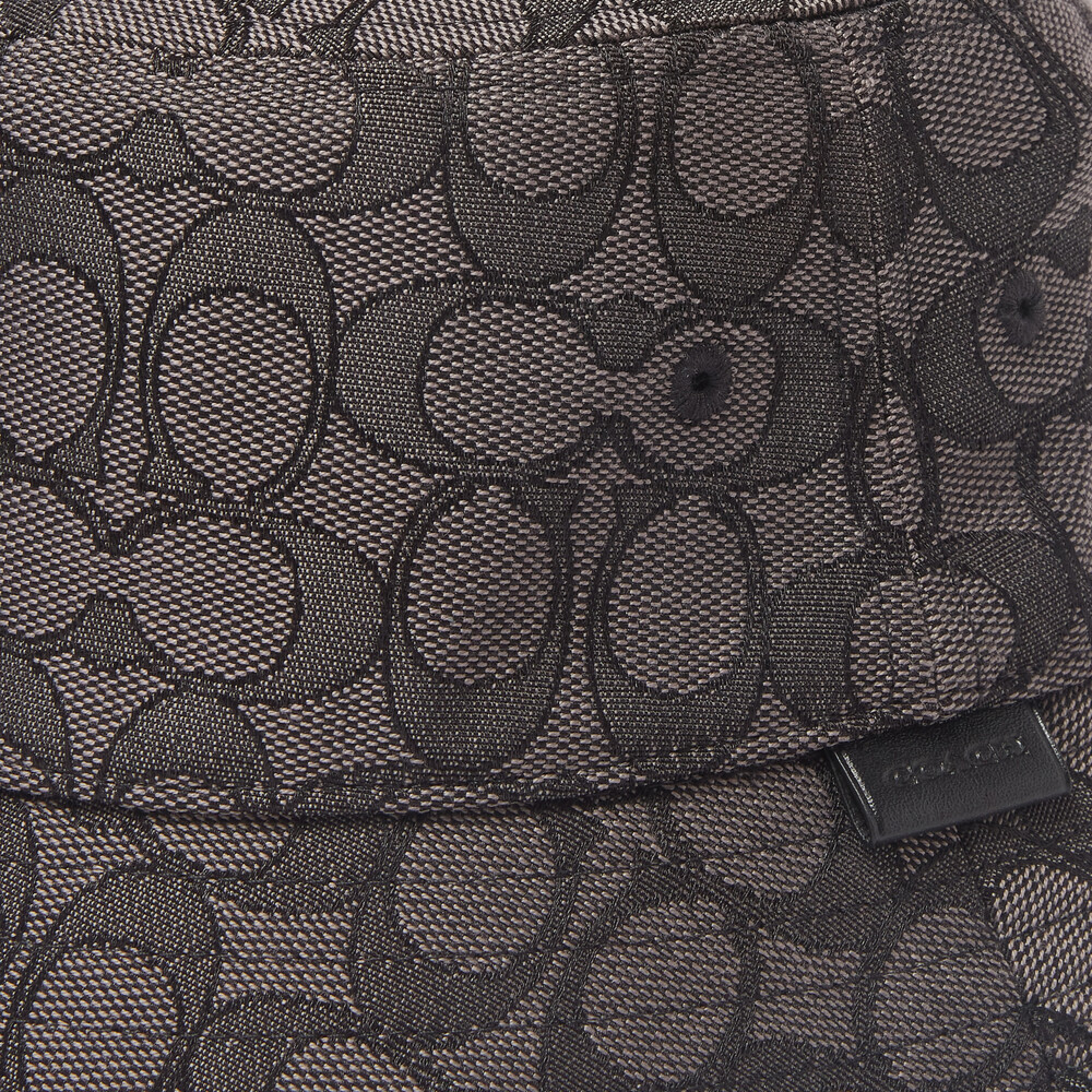Coach Signature Jacquard Bucket Hat - DARK GREY