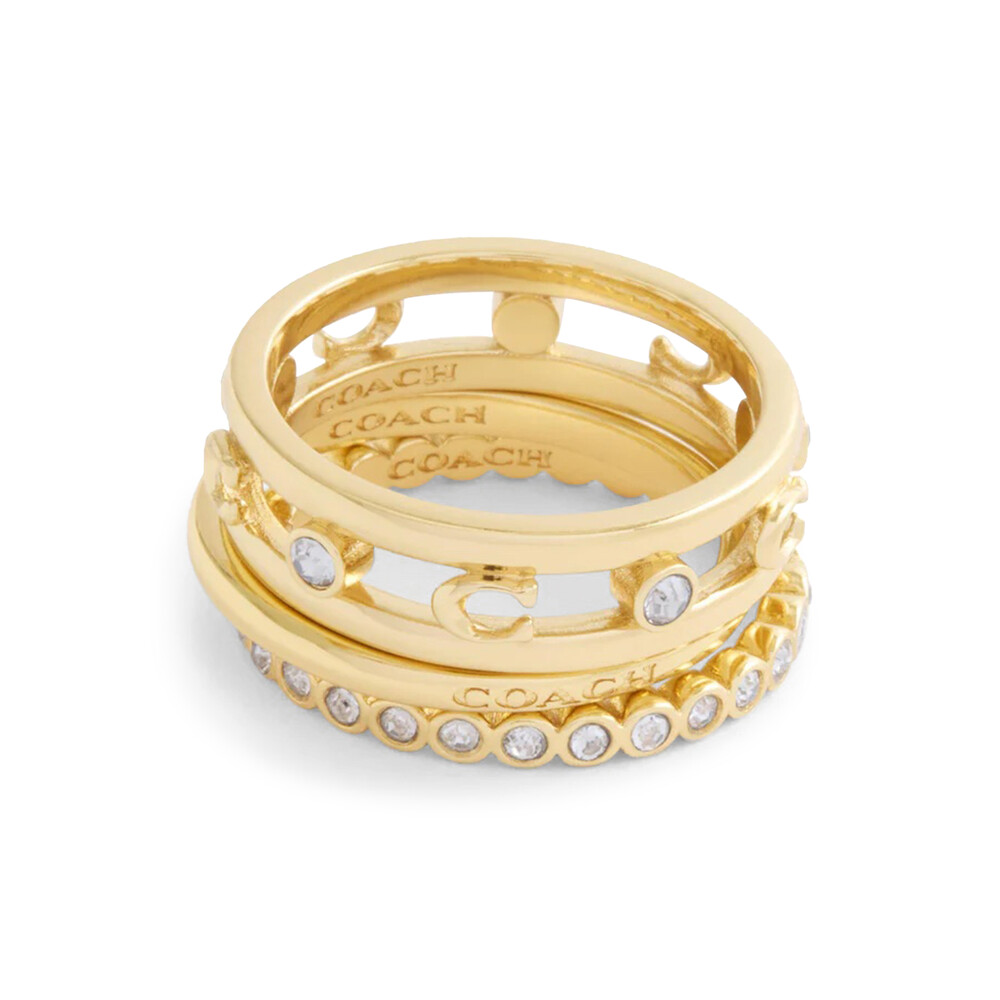 Coach Signature C Open Ring Set - Gold