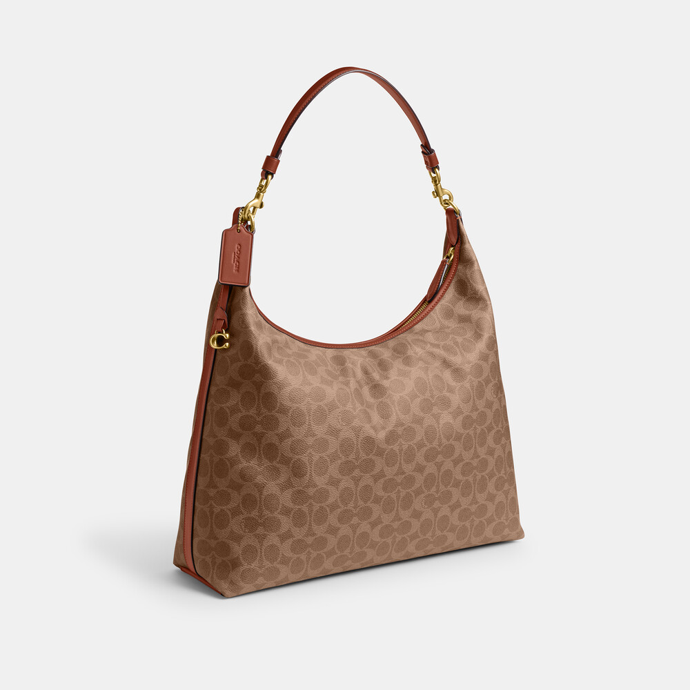 Coach Juliet Shoulder Bag 38 In Signature Canvas - Light/Pastel Brown