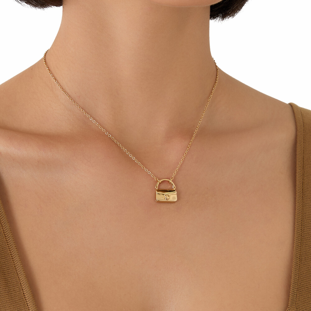Coach Tabby Pendant Necklace - Gold