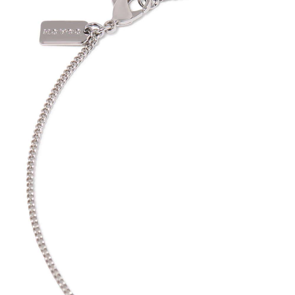 Coach Tearose Bag Pendant Necklace - Silver