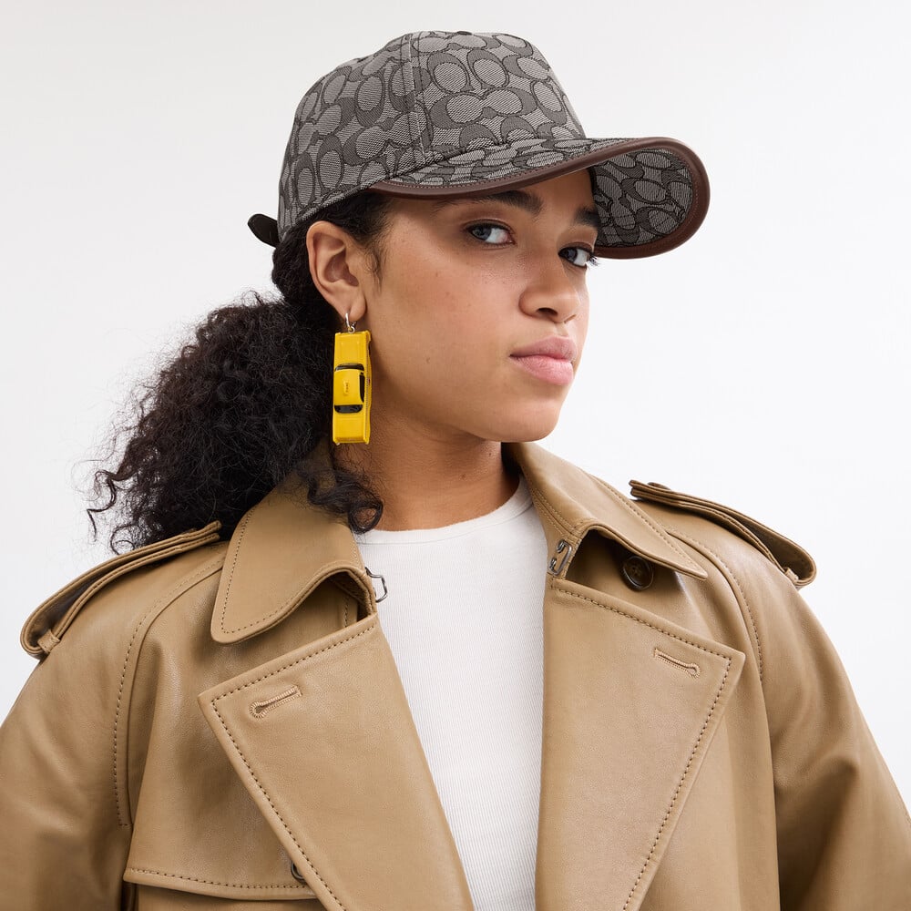 Coach Signature C Jacquard Baseball Hat - Dbrown