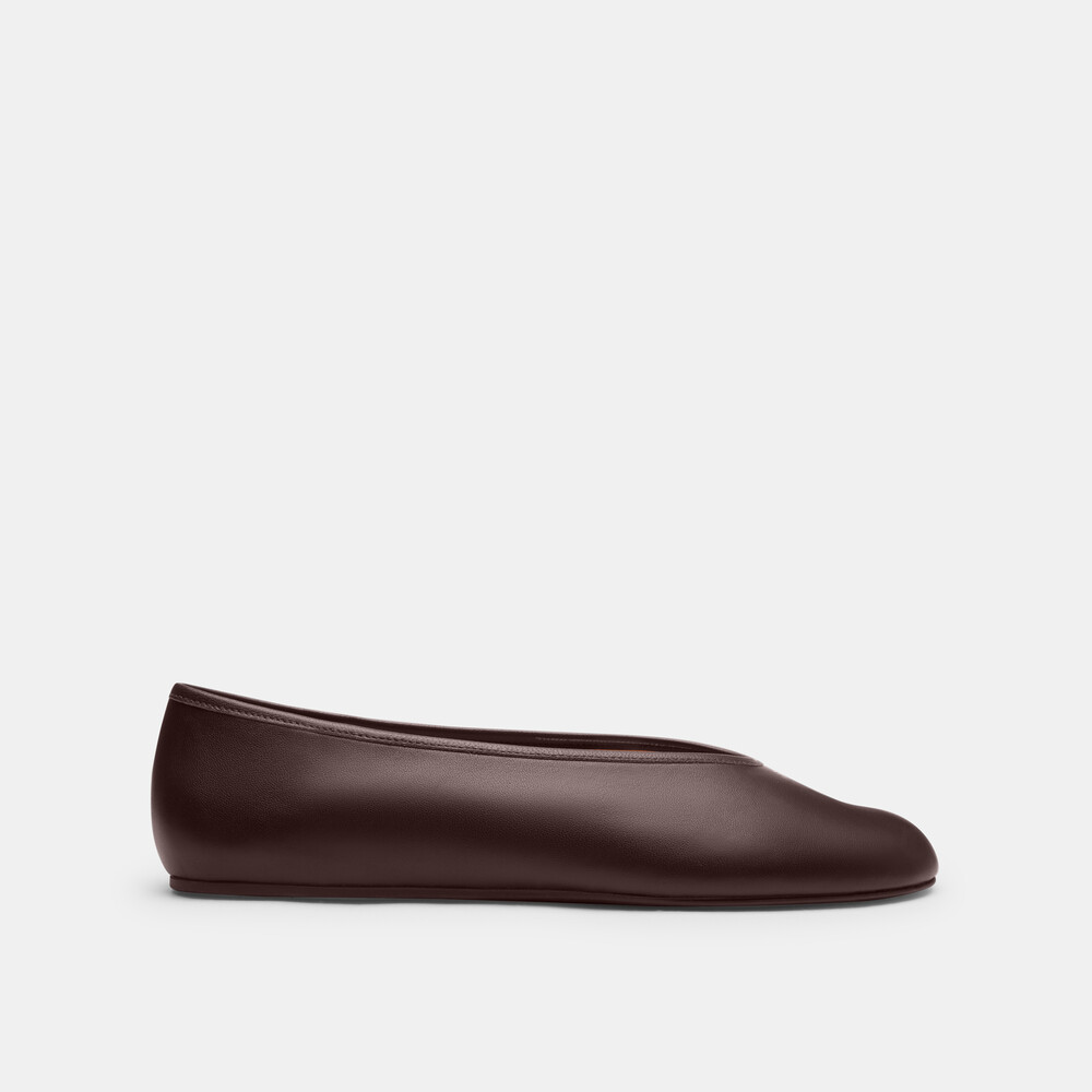 Coach Houston Ballet Flat - DARK BROWN