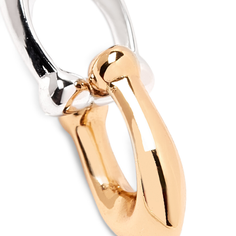 Coach Signature C Double Drop Stud Earrings, Plated Metal - Silver Gold
