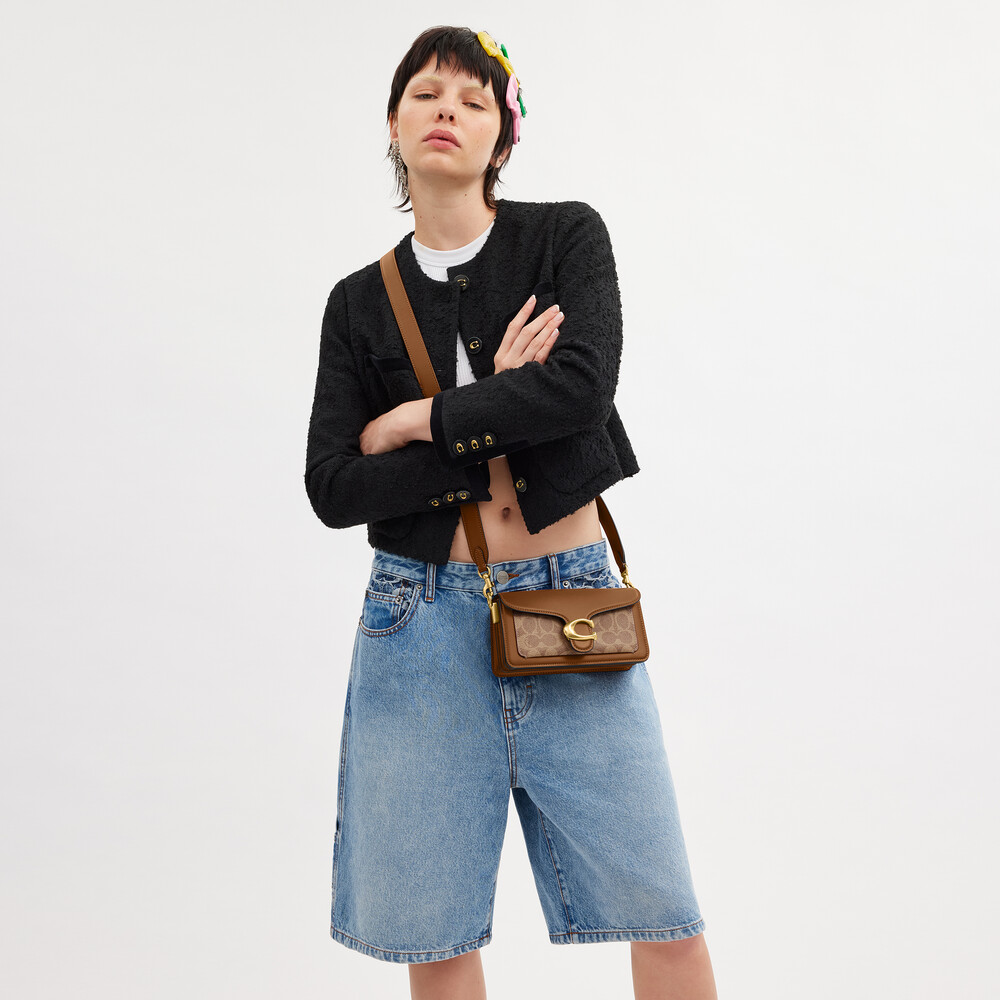 Coach Tabby Shoulder Bag 20 In Signature Canvas - Light/Pastel Brown