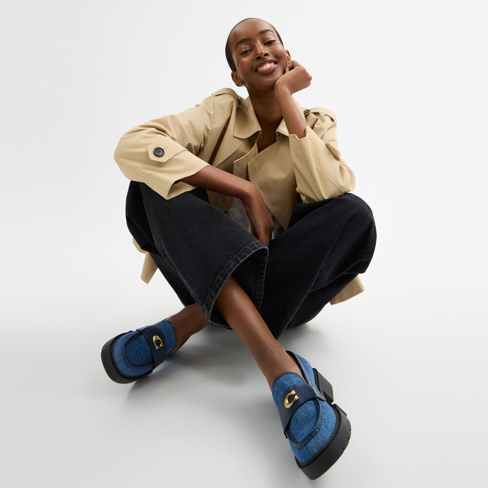 Coach Leah Loafer - Dark Blue