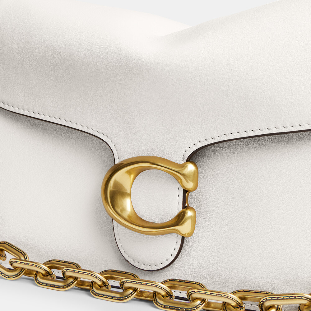 Coach Chain Tabby Shoulder Bag - WHITE