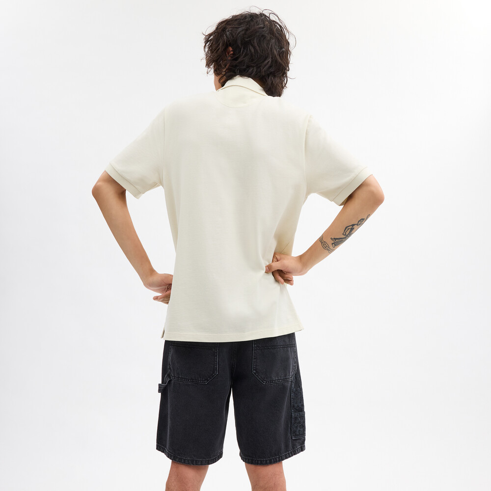 Coach Horse And Carriage Classic Polo In Organic Cotton - WHITE