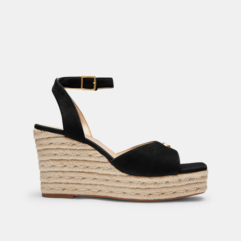 Coach Espadrille Wedge - Black