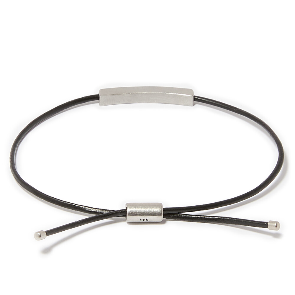 Coach Logo Leather Bracelet - Black