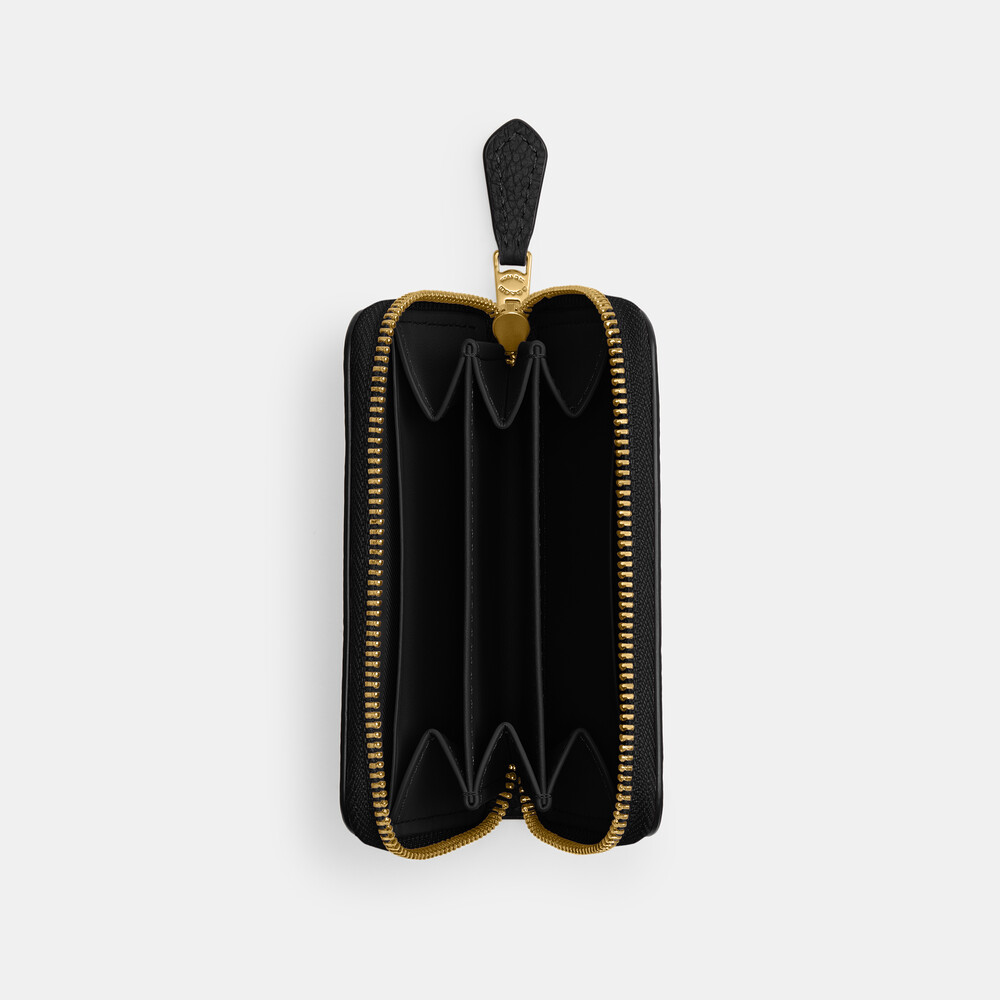 Coach Essential Small Zip Around Card Case - Black