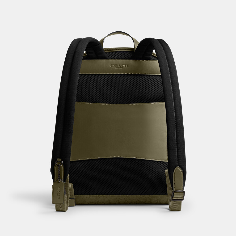 Coach Theo Backpack In Signature Jacquard 27 - Green