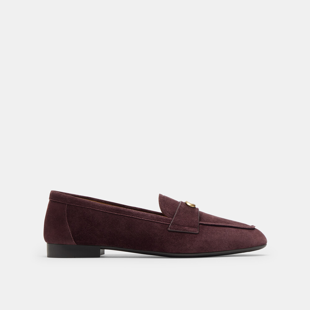 Coach Sculpted C Loafer - BURGUNDY