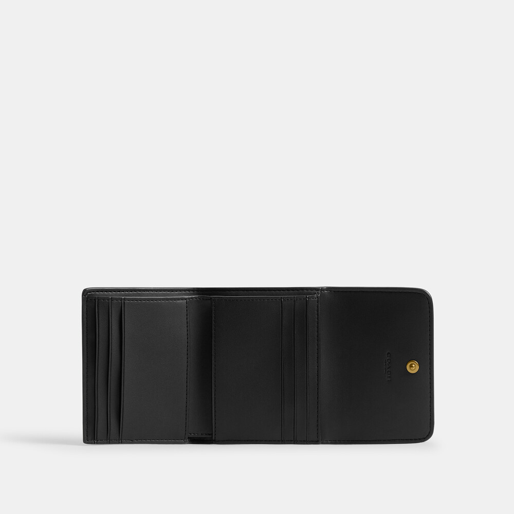 Coach Mila Small Flap Wallet - Black