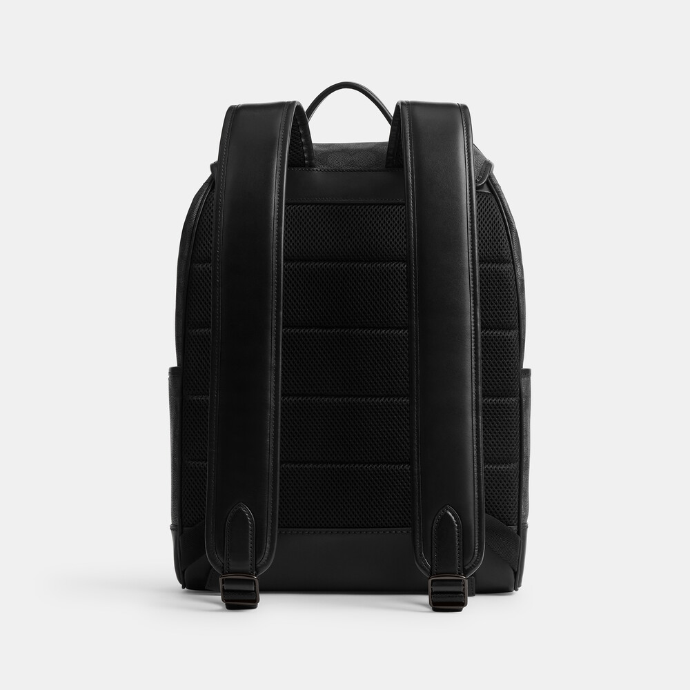 Coach League Flap Backpack In Signature Canvas 29 - GREY