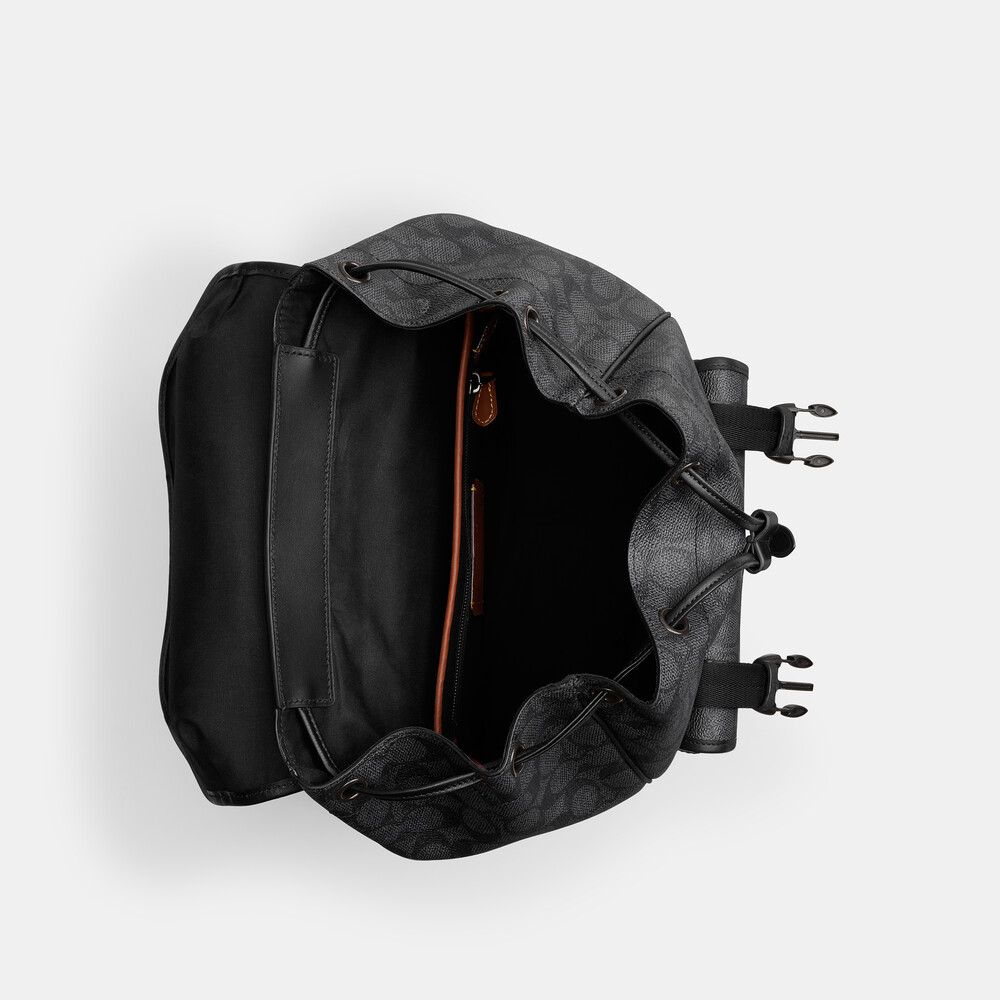 Coach League Flap Backpack In Signature Canvas 29 - GREY