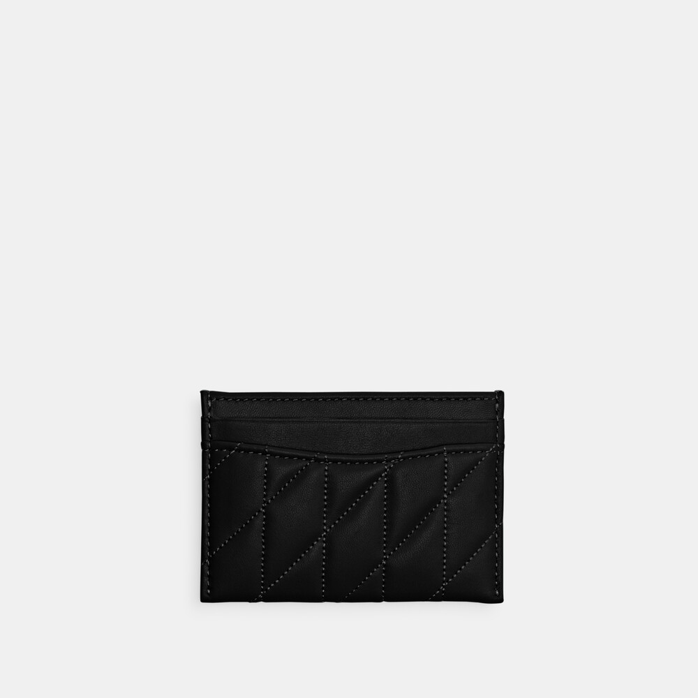 Coach Essential Card Case With Pillow Quilting - BLK