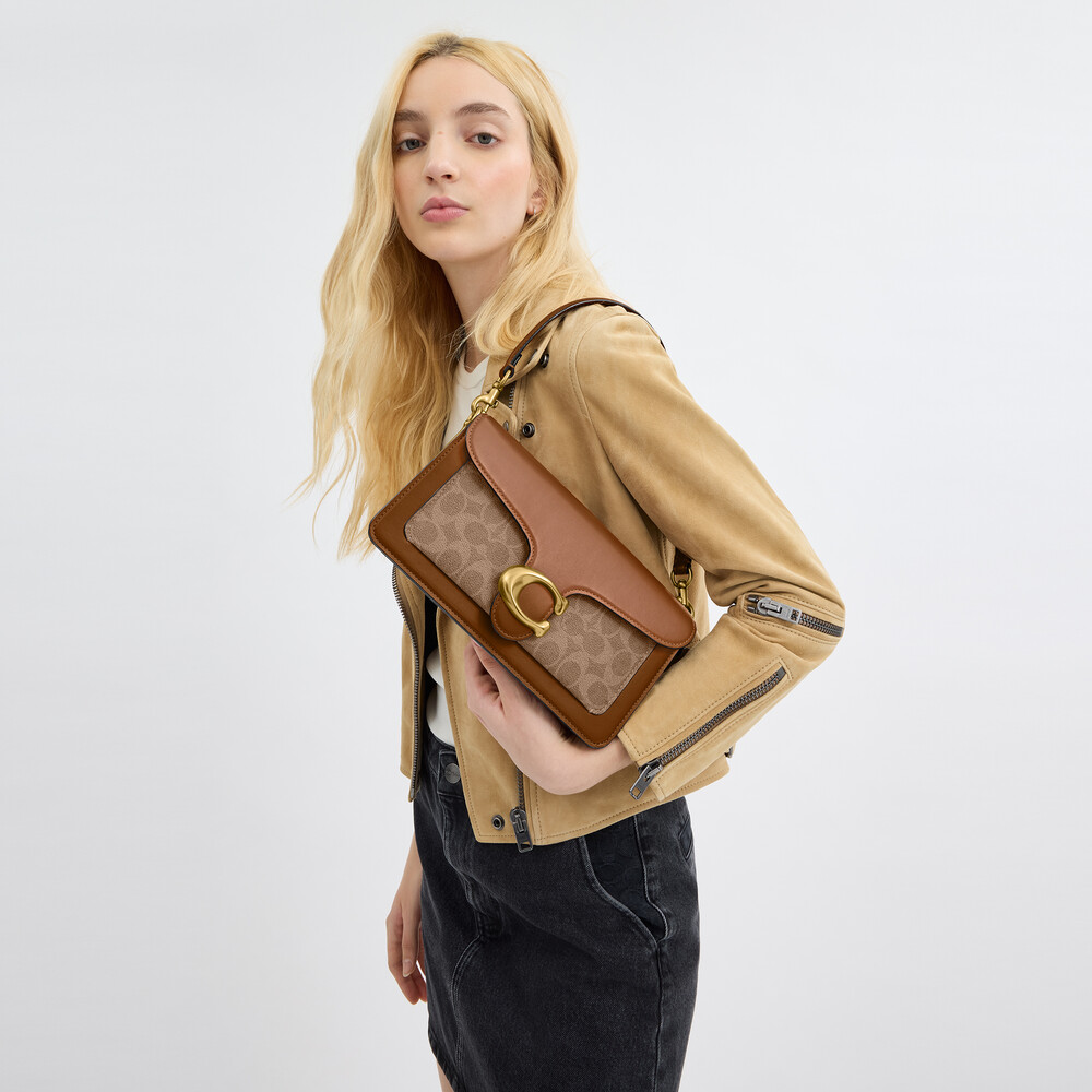 Coach Tabby Shoulder Bag 26 In Signature Canvas - Brown