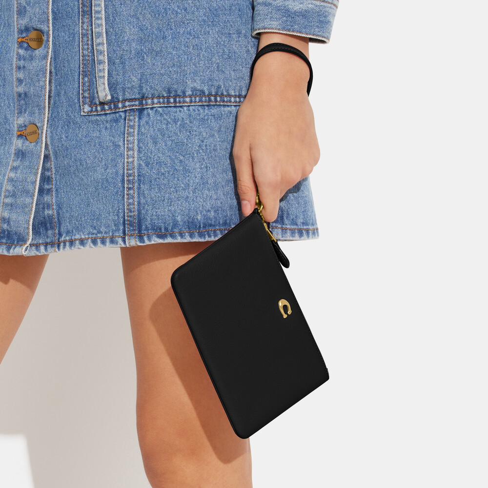 Coach Small Wristlet - Black