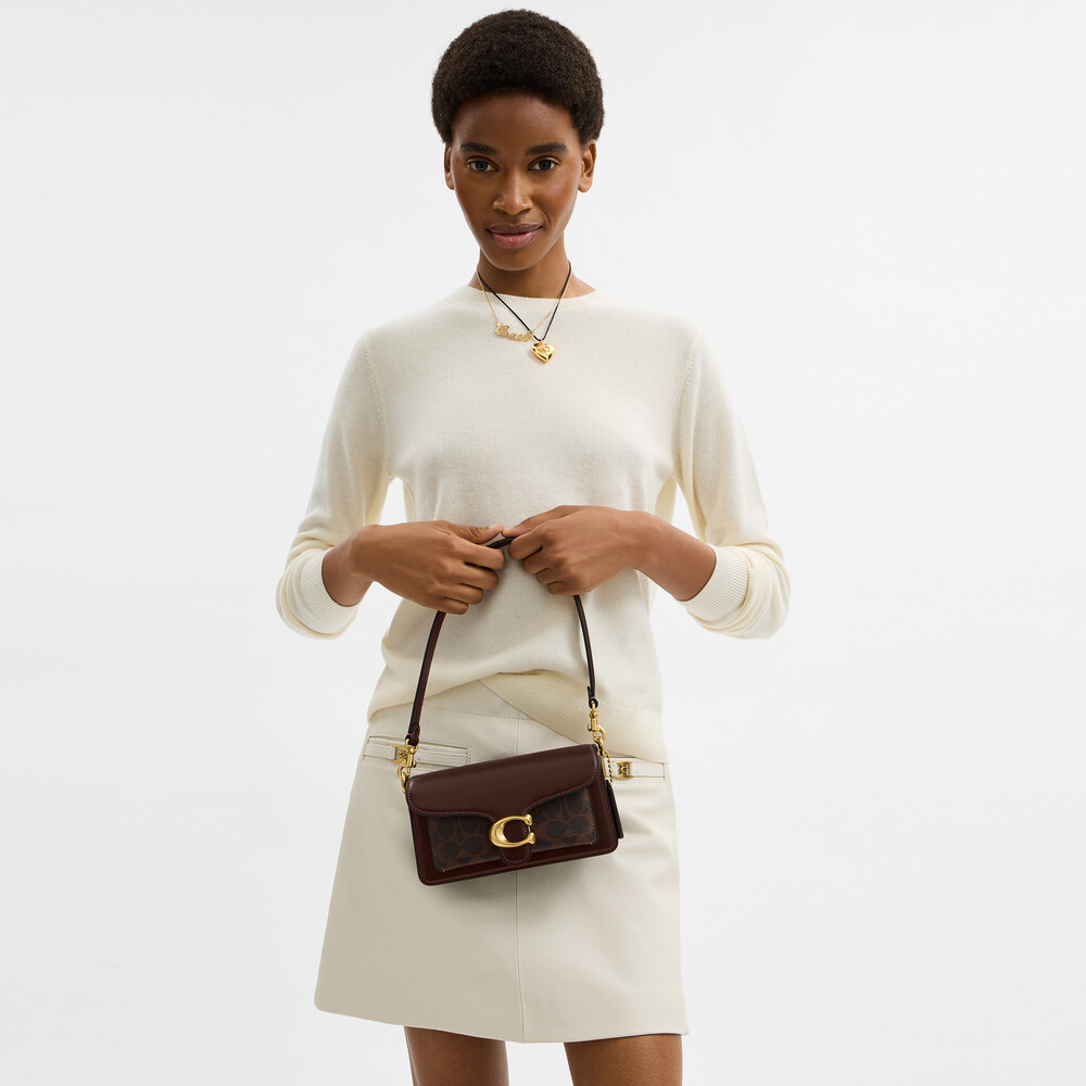 Coach Tabby Shoulder Bag 20 In Signature Canvas - DARK BROWN