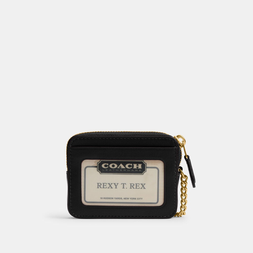 Coach Essential Chain Card Case - Black