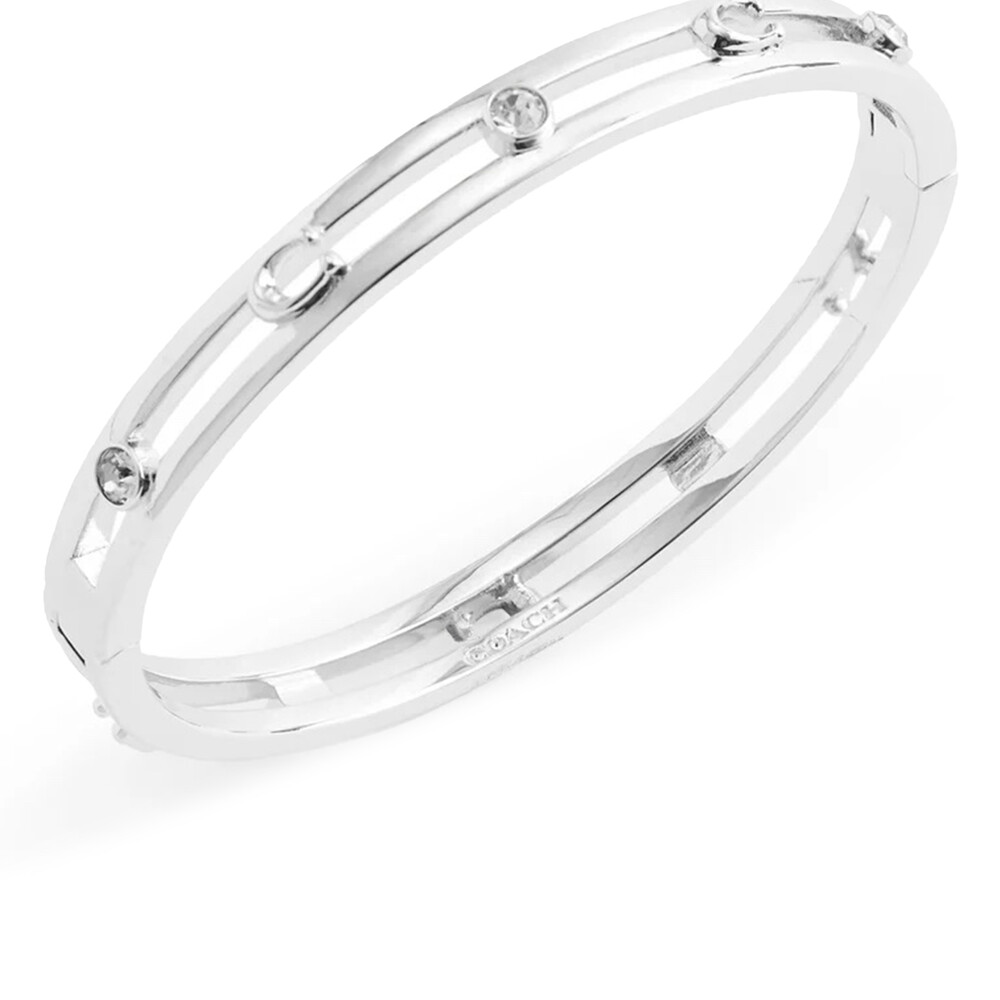 Coach Signature C Open Bangle Bracelet, Silver - Silver