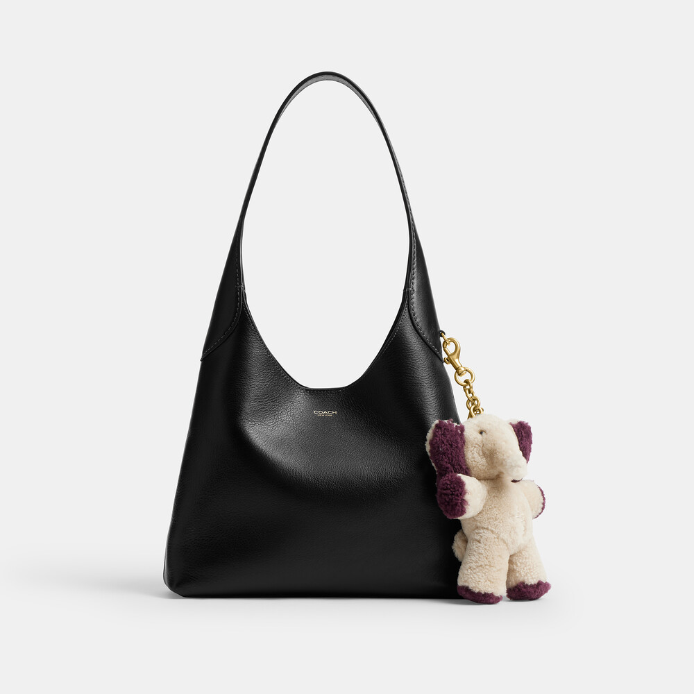 Coach Ellie Elephant Plushie Bag Charm In Shearling - Multi Colour
