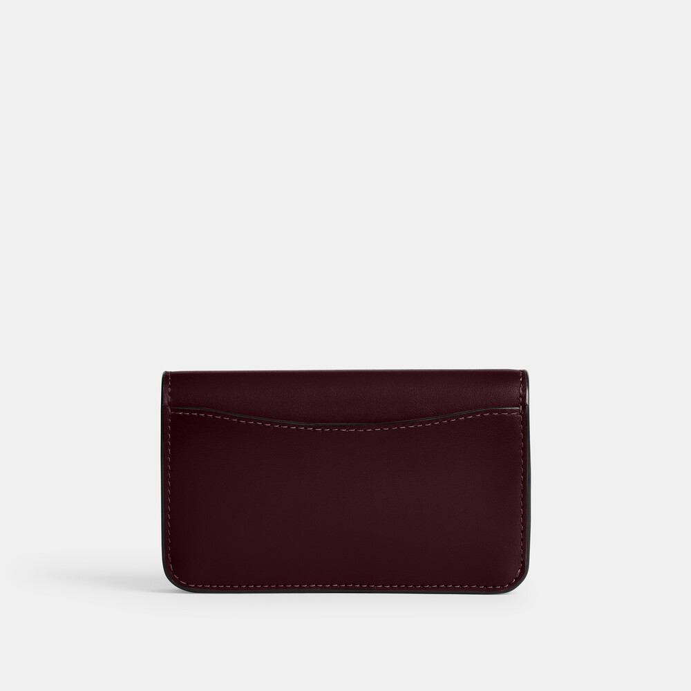 Coach Essential Slim Card Case - BURGUNDY